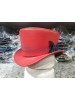 Victorian Butterfly Bow Band Leather Top Hat