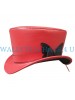 Victorian Butterfly Bow Band Leather Top Hat
