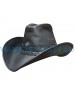 Texas Western Cowboy Black Leather Hat