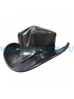 The Rambler Black Leather Hat