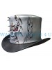 Gothic Malevolent Mens Black Leather Top Hat