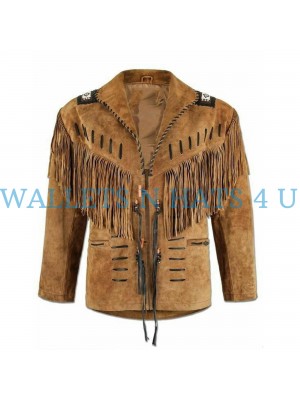 Cowboy Western Fringes Leather Jacket Coat