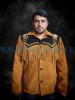 Western Native Indian American Cowboy Fringed Brown Suede Jacket