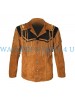 Western Native Indian American Cowboy Fringed Brown Suede Jacket