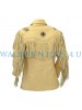Native Indian American Western Cowboy Cream Leather Fringes Beads Coat Jacket