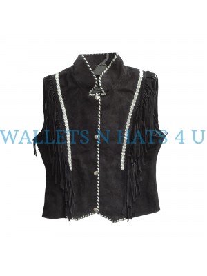Vintage Suede Fringe Vest 2