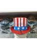 American Flag Leather Top Hat