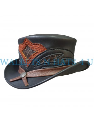 Storm Western Style Leather Top Hat