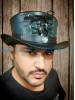 Steampunk Vested Short Top Leather Hat