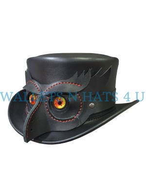 El Dorado Owl Head Leather Top Hat