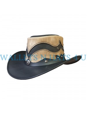 Cowboy Leather Hat- Double Crowned Rodeo