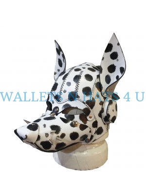 BDSM Leather Dalmatian Dog Mask
