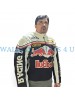 Red Bull Inspired Racing Style Motorcycle Leather Jacket