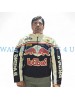 Red Bull Inspired Racing Style Motorcycle Leather Jacket