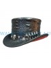 Crocodile Hunters Leather Top Hat