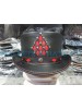 Steampunk Diamond Inlay Pinched Crown Leather Top Hat