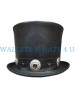 Rocker Slash Black Leather Top Hat