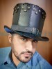 Plauge Doctor Steampunk Leather Top Hat