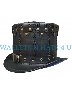 Plauge Doctor Steampunk Leather Top Hat