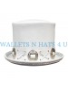 Slash One White Leather Top Hat