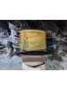 Gothic Malevolent Mens Black Leather Top Hat Gold Edition