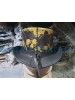 Seven Skulls Mens Black Leather Top Hat