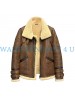 B3 Bomber Shearling Brown Leather Jacket